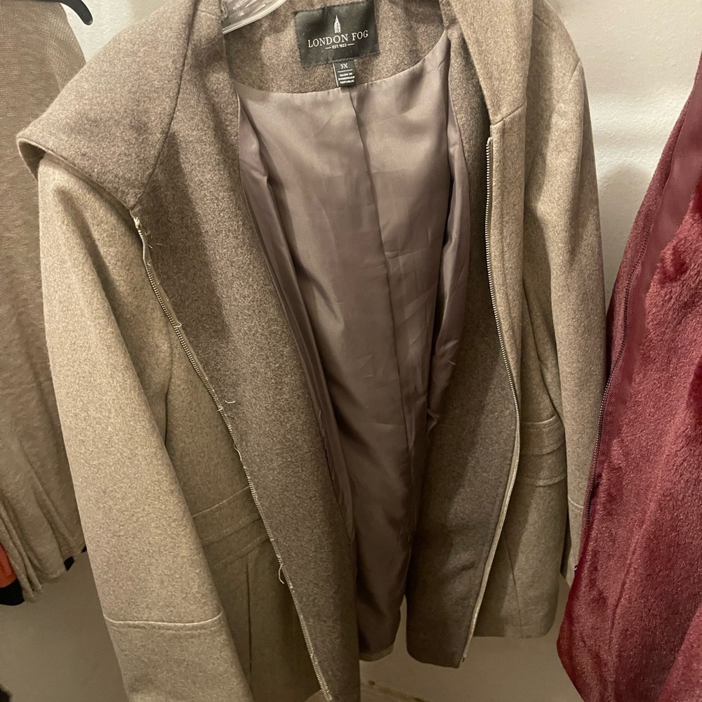 London Fog Gray Trench Coat Classic Style